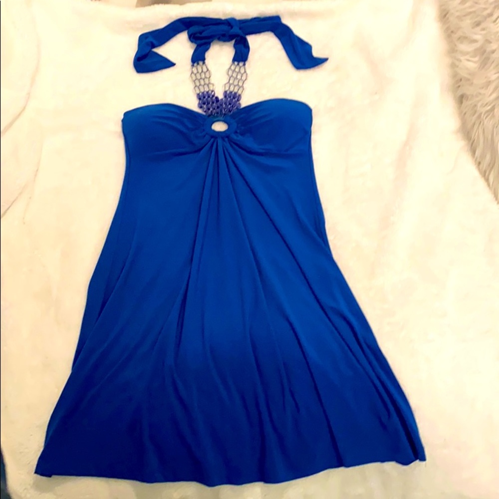 Women’s blue cocktail dress